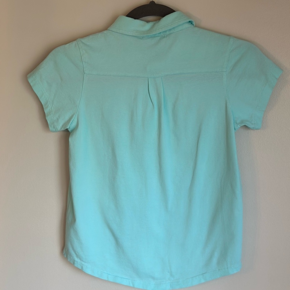 Millie & Maxx Boys Button Up Short Sleeve Shirt Bundle Size 8 Blue & Aqua Green - Picture 3 of 9